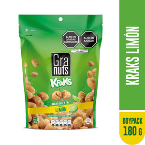 Granuts Kraks Maní Oriental Sabor Limón 180g