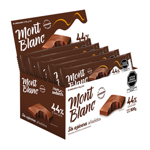 Chocolate Montblanc 44% sin azúcares añadidos 50g